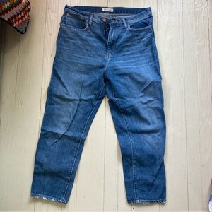 Madewell Women's Straight Leg “the Momjean” Jeans - Blue